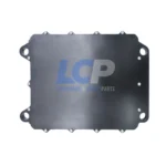 Close-up of 10R-3571 and 322-3602 identification labels on a remanufactured CAT Engine Control Unit.