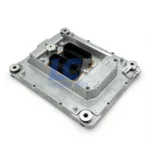 Identification Label for Volvo 21042371 ECU showing Part Number and Serial Verification.