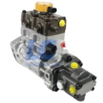 Side view of 317-8021 injection pump showing ports for CAT 320D and 323D L Excavators.