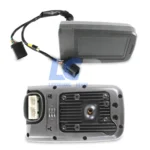 Rear view of 450-0714 cab monitor showing wiring interface and connectors.