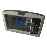 Rear view of 464-9981 monitor assembly showing dual 12-pin and 8-pin connector ports.