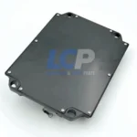 High-resolution view of 417-6011 CAT ECU connector pins and identification data plate.