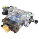 Mounting flange and gear assembly for CAT C6.6 fuel injection pump 317-8021.