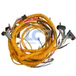 Close-up of the sealed electrical connectors and heat-resistant sleeving on the 197-4342 harness.