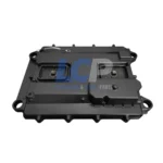 Close-up of 10R-4094 and 256-1159 part number labels on a remanufactured Caterpillar Engine Control Unit.