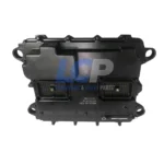 Close-up of 455-9579 identification labels on a remanufactured Caterpillar Engine Control Unit.