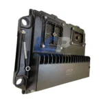 Detailed electrical connector view of the CAT 4787931 ECU with quality inspection and 12-month warranty seal.