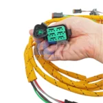 235-8202 ECM harness being prepared for shipping after VIN verification at Liuchuang Parts.