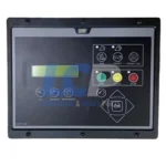 Rear view of EMCP 4.2B retrofit panel 20R-8826 showing ET access port and wiring connection terminals