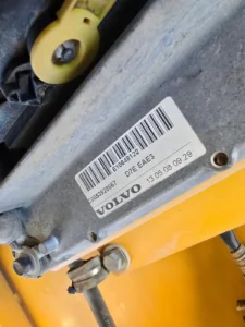 Weathered Volvo D7E Engine Nameplate for 6010000 ECM Identification